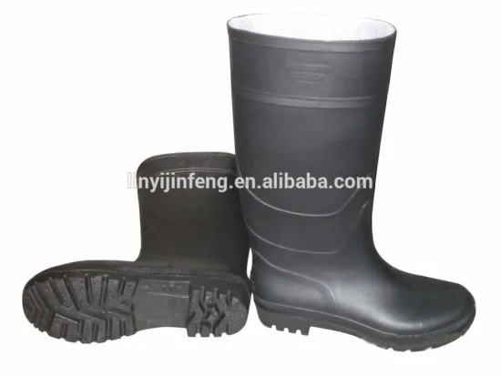 Comfortable work pvc boot safety boots with steel toe shoes