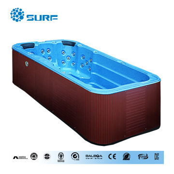 Hot sale CE Approved Fiberglass Reinforced Acrylic Swim Spa, Freestanding Fiber Glass Pool
