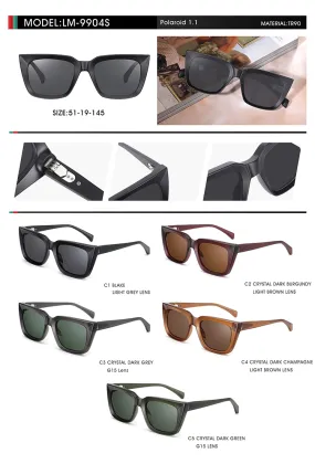 TR90 Fashion Men's Polarized Vintage Luxury Square Sun Glasses
