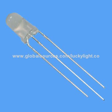 F3 Round Yellow and Green Bi-color 3-pin LED Lamp with Low-power Consumption