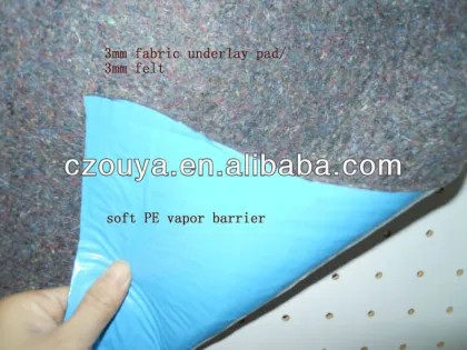 3mm acoustical sound insulation felt underlay