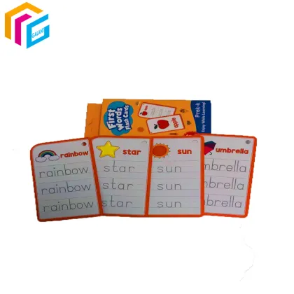 English and Numbers Educational Flash Cards for Game Learning