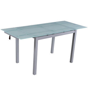 Extendable dining table, length adjustable 110-170cm, steel with powder-coated legs