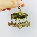 Keychain de metal personalizado de forma irregular 3D