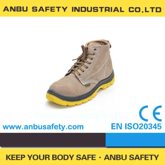 nubuck yellow honey style EVA+rubber sole athletic safety shoes