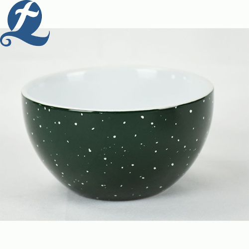 Wholesale restaurant round soup printed ceramic rice bowl