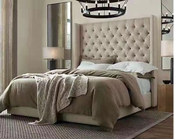 Best Selling Modern Bedroom Mobiliário Cama de couro