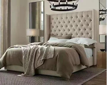 Best selling modern bedroom furniture leather bed