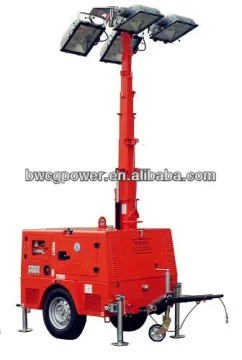 10kW Trailer Mounted Light Tower Diesel Generator