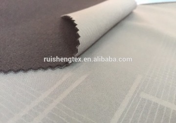 high quality 100%polyester 150D embossed mechanical stretch fabric bonded tpu bonded fleece