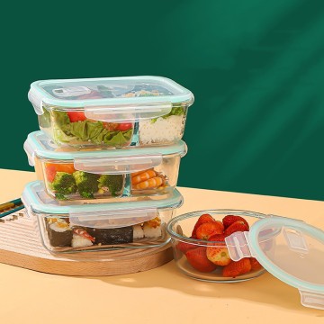 Microwave Safe Round Borosilicate Glass Salad Bowl with PP Lid