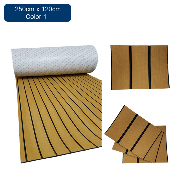 Melors Durability Yacht Boat Faux Jati Deck Flooring Mat Untuk Lantai Laut