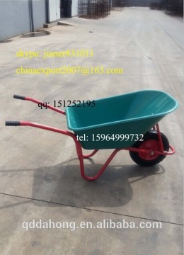 Plastic Garden Wheelbarrow ,Plastic Concrete Wheel Barrow with PU Wheel 4.00-8