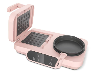2-in-1 Multifunctional Electric Breakfast Maker: Waffle Grill & Hot Pot