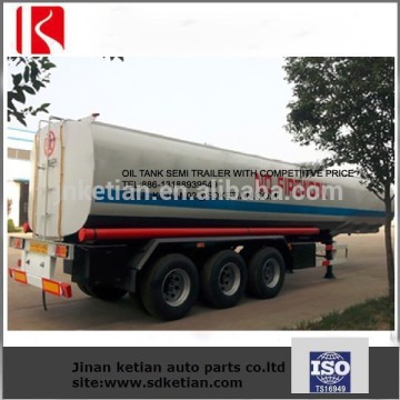 Best selling 3 axles 40cbm carbon steel petrol liquid tanker transporter trailer