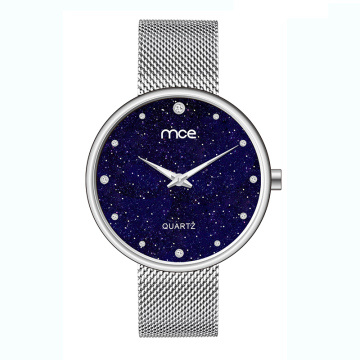 New fashion lady star diamond mesh quartz watch
