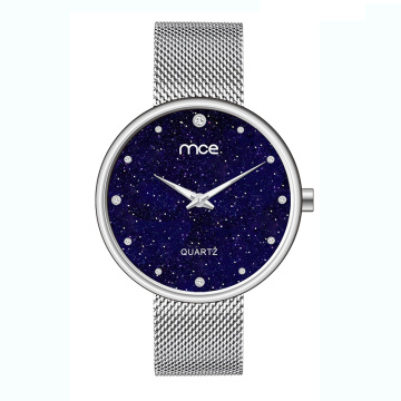 New fashion lady star diamond mesh quartz watch
