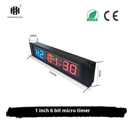 1-Inch Blue and Red LED Display Gym Timer