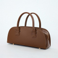 Bolsa de baguete de luxo com couro genuíno elegante