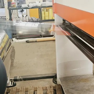 Transparent Recyclable PET jumbo roll in Production