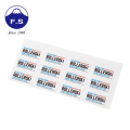 Återvinningsbar tryckning PVC Waterproof Label Sticker