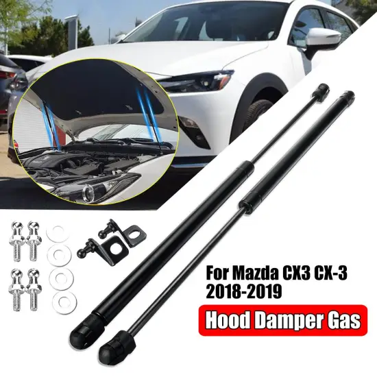 1 Pair Car Engine Cover Supports Struts Rod Front Bonnet Hood Lift Hydraulic Rod Strut Spring Shock Bar For Mazda CX3 CX-3 2018