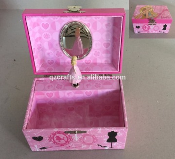 Girls Pink Glitter Fairy Musical Jewellery Box