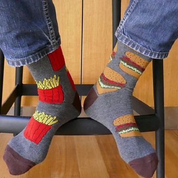 Cotton Patterned 2025 AB Men's Socks - Hip Hop Novelty Designs