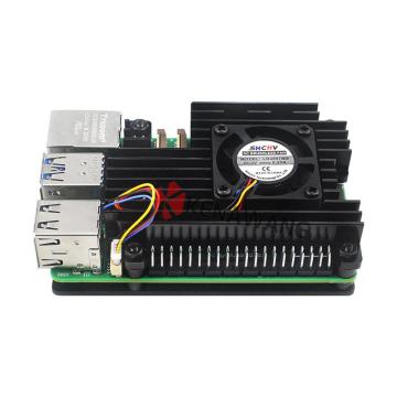Neueste Aluminiumlegierungschalengehäuse mit Kühlventilator für Raspberry Pi 5 und 4