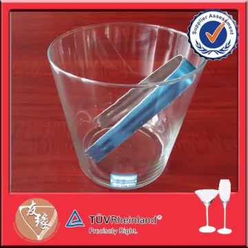 1 liter round glass unique ice bucket