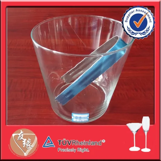 1 liter round glass unique ice bucket