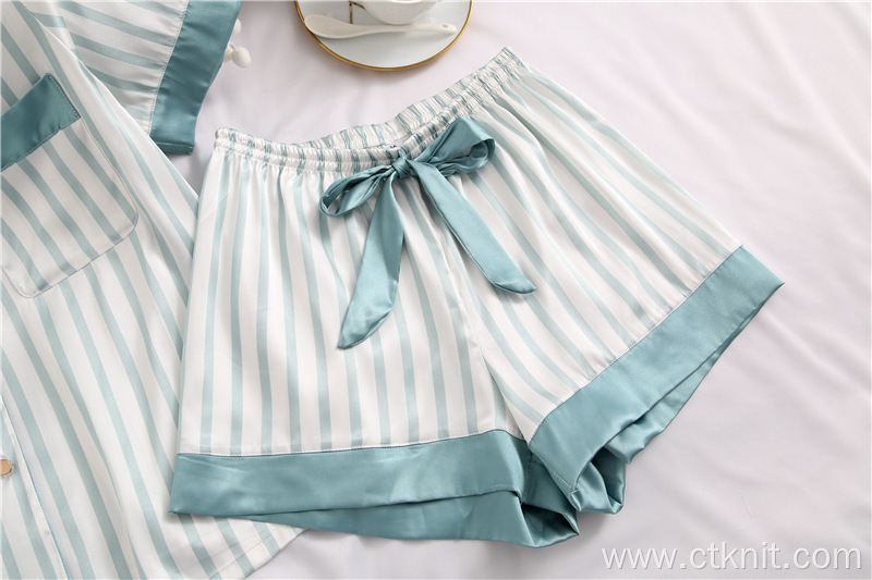 striped pajama night wear sets