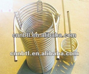 Stainless steel condensing coiled pipe for cooling beverage