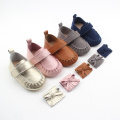 Unisex læder babymokkasiner Slip on Toddler sko