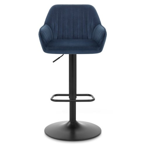 Velvet liftable armrest bar chair