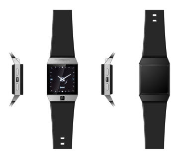 Black Android 4.0 Smart Watch Phone Wifi Bluetooth Fm Touch Screen
