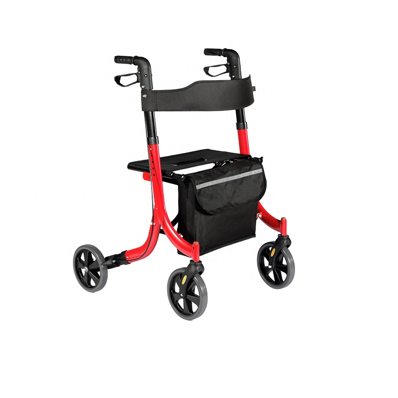 Rollator d'aluminium allemand à 4 roues aides pour les personnes âgées