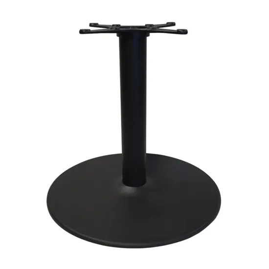 Powder Coated Matte Black Round Table Base