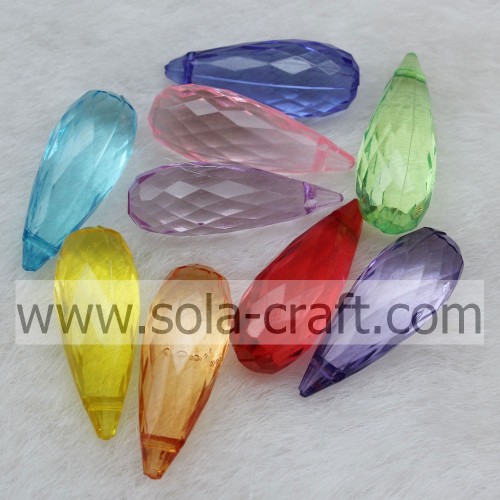 Teardrop acrylique transparent coloré de mode pour pendentif de lustre