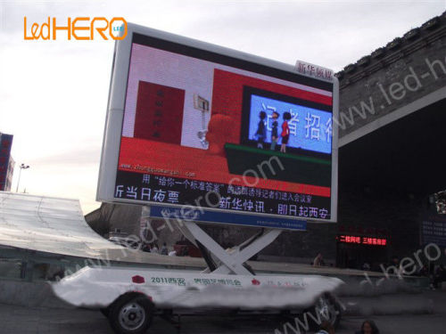 8mm Mobile High Resolution Led Display Trailer Horizontal 55 / Vertical 35