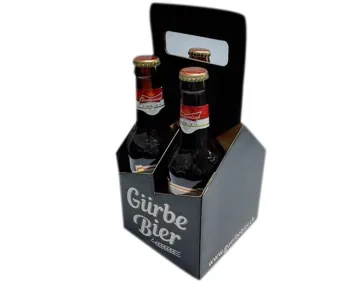 Black corrugated paper box wine box