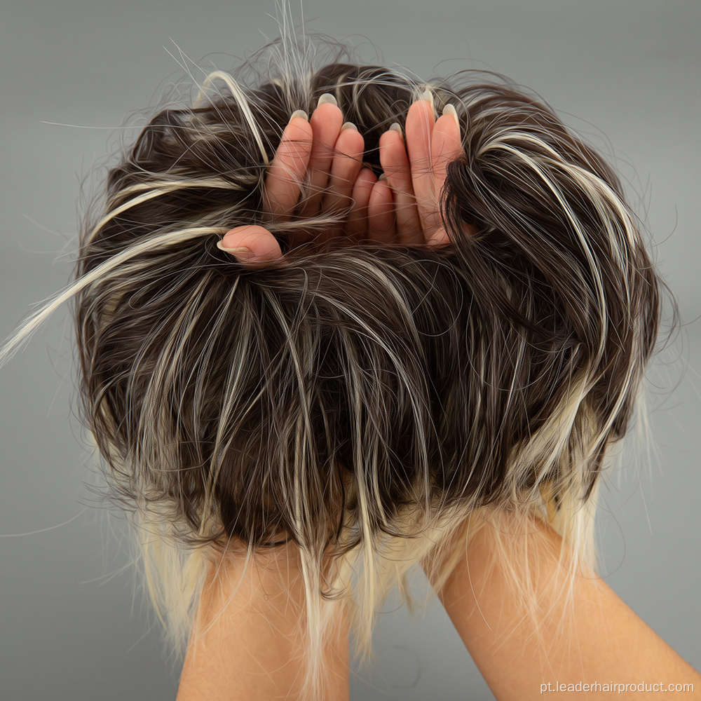 Pão Confuso Com Elastic Band Scrunchies Donut Updo