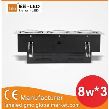 8W*3 can moving middle LED commercial downlight led,grille light