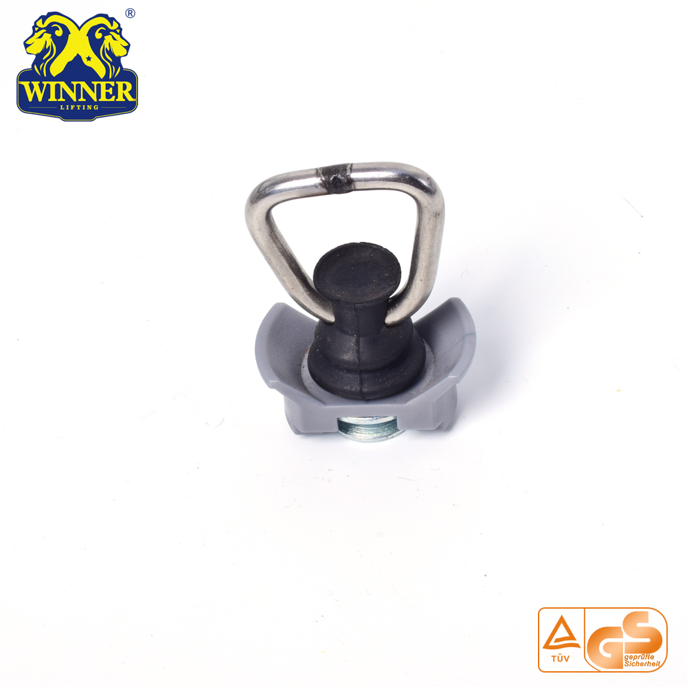 Stainless Steel D Ring Plastic Base Single Stud Fitting