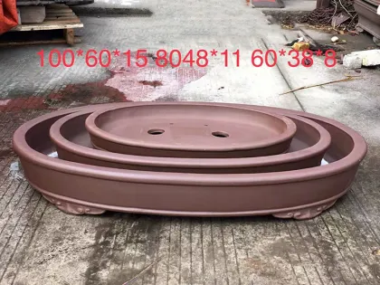 Homemade Shallow Terra Clay Bonsai Pots