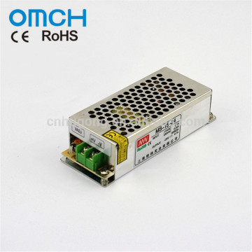 OMCH CE MS-15 15W AC-DC 5V 5A 3A 12V 24V DC Industrial Mini Size Regulated SMPS Switching Mode Power Supply Adapter