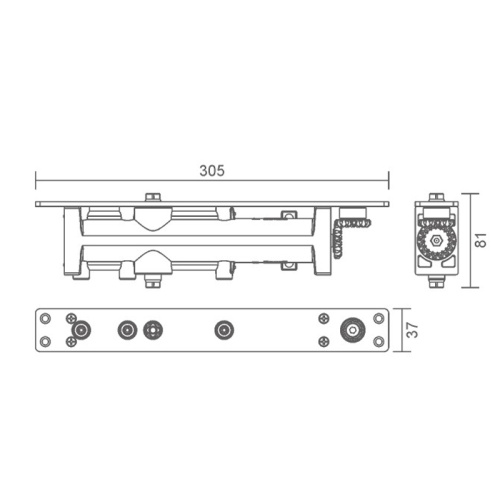 Регулируемая сила скрыта дверь ближе