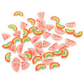 Mini Pink Water Melon Resin Trinket Mini Rainbow Cabochon for Fashion Nail Art Slime Accessory