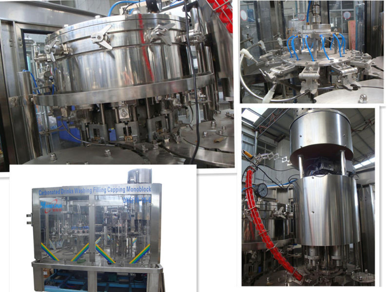 Automatic Carbonated Drinks Washing Filling Capping Monoblock Machine