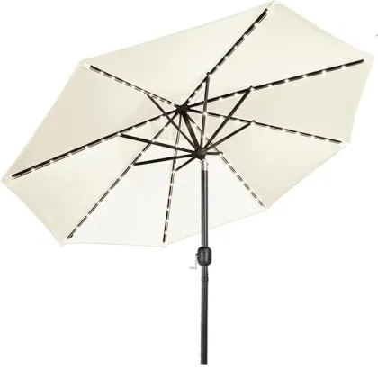 Center pillar umbrella with colorful lights